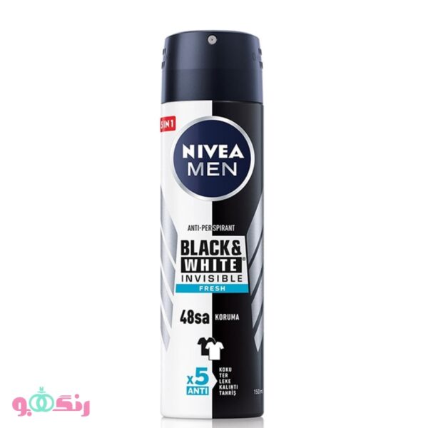 اسپری ضد تعریق مردانه نیوآ Nivea مدل Black And White Fresh حجم 150 میلی لیتر