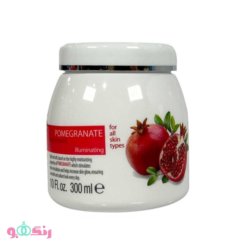 کرم آبرسان کلیون Cliven مدل Pomegranate Juice Face Cream (انار) حجم 300 میلی لیتر