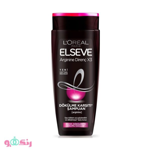 شامپو مو لورآل Loreal ضد ريزش مدل ARGININ DIRENC x3 سری Elseve حجم 450 میلی لیتر