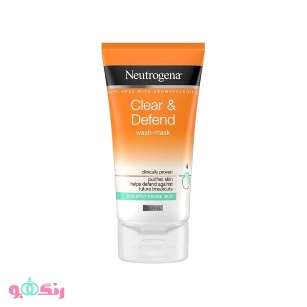 ماسک صورت نیتروژینا Neutrogena مدل Clear & Defend حجم 150 میلی لیتر