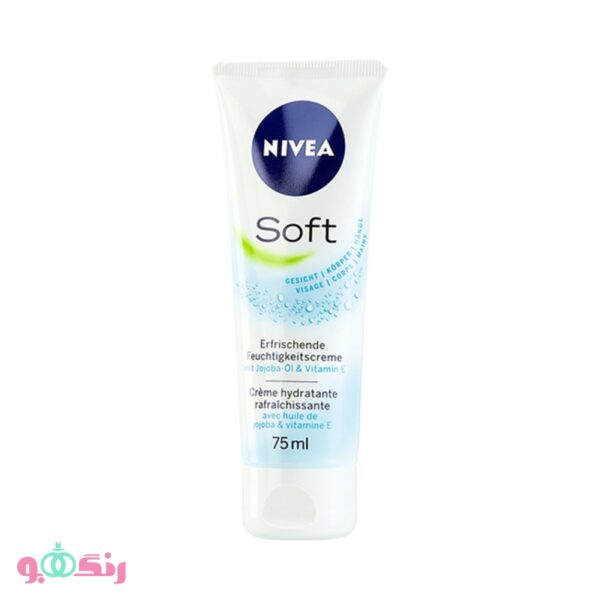 کرم مرطوب کننده تیوپی نیوآ Nivea مدل Soft حجم 75 میلی لیتر