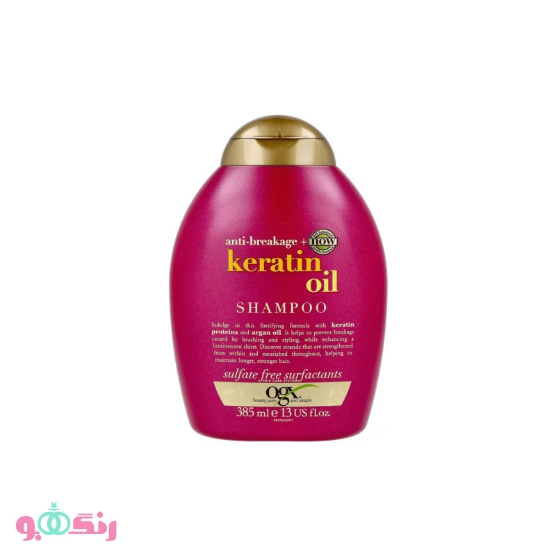 شامپو او جی ايكس OGX مدل Keratin Oil حجم 385 ميلی لیتر