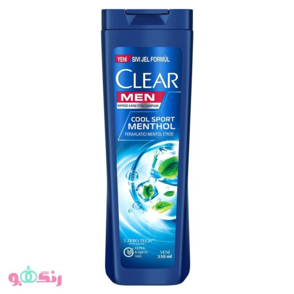 شامپو مو مردانه كلير Clear مدل Cool Sport Menthol (نعنایی) حجم 350 ميلی لیتر