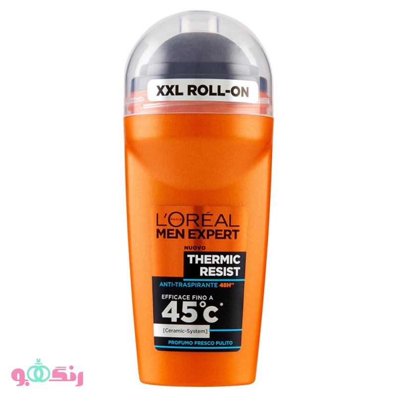 رول ضد تعريق مردانه لورآل Loreal مدل THERMIC RESIST (نارنجی) حجم 50 میلی لیتر