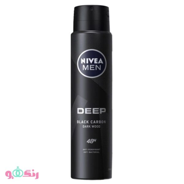 اسپری ضد تعریق مردانه نیوآ Nivea مدل Deep Black Carbon حجم 150 میلی لیتر